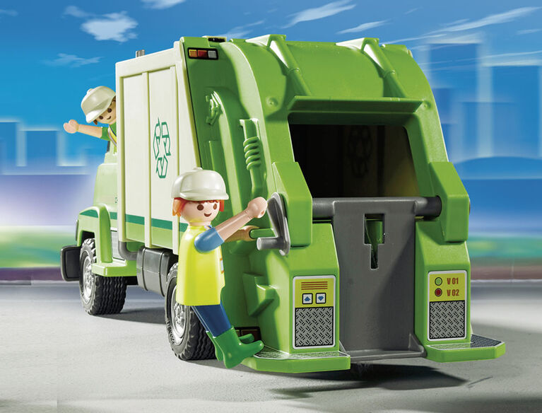 Playmobil - Camion de recyclage vert - les motifs peuvent varier