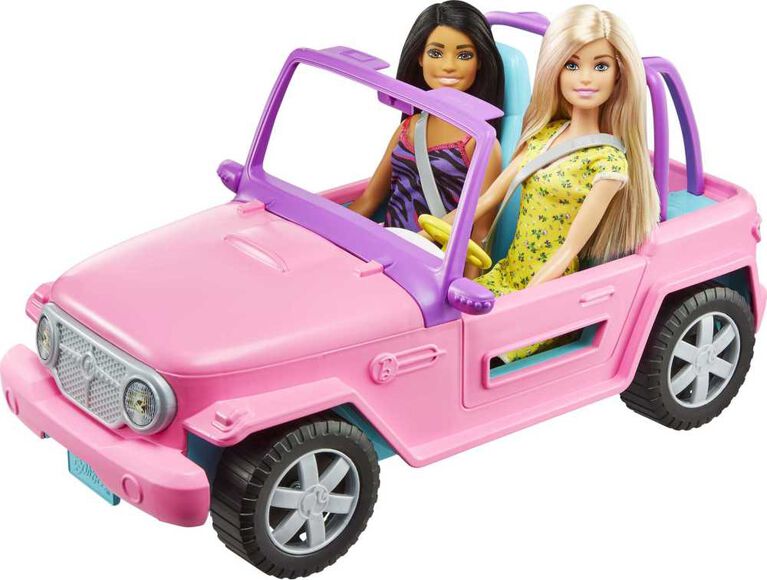 Barbie Doll and Vehicle Playset with 2 Dolls and Off-Road Vehicle