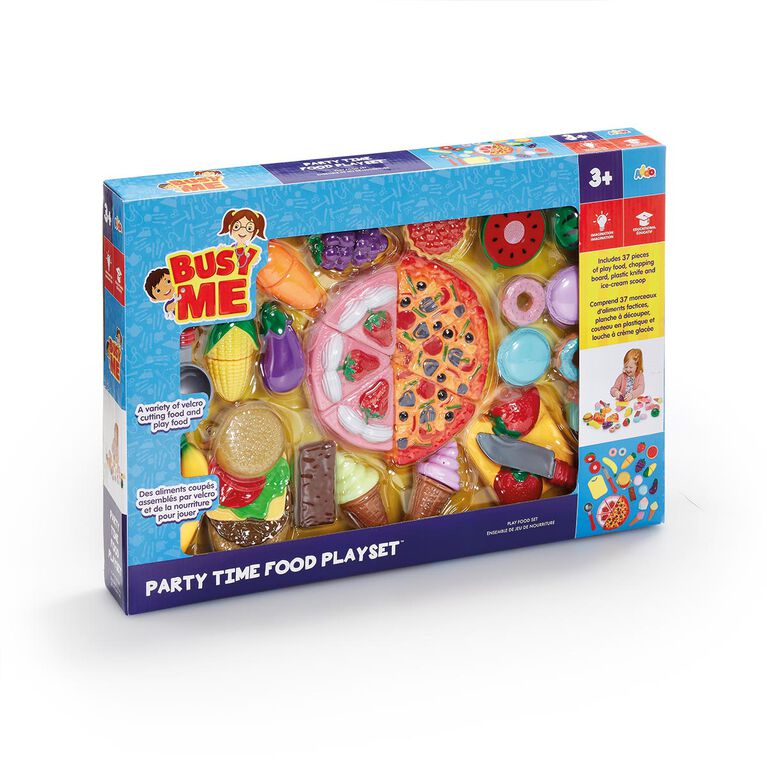 Busy Me - Coffret Slice & Play Party Time Food - Notre exclusivité - Notre exclusivité