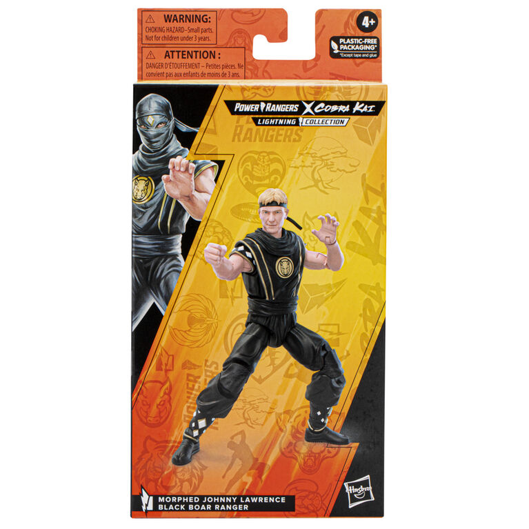 Power Rangers Lightning Collection, Mighty Morphin X Cobra Kai, figurine de collection Johnny Lawrence Black Boar Ranger de 15 cm - Notre exclusivité