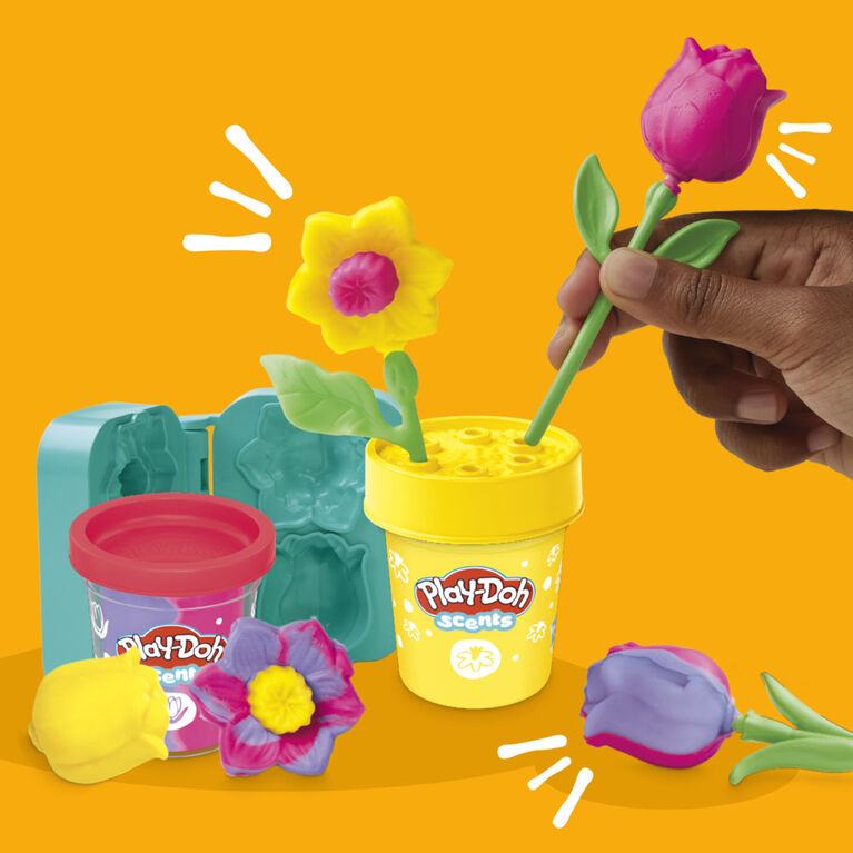 Play-Doh Tulipes et jonquilles, coffret de pâte à modeler, loisirs créatifs