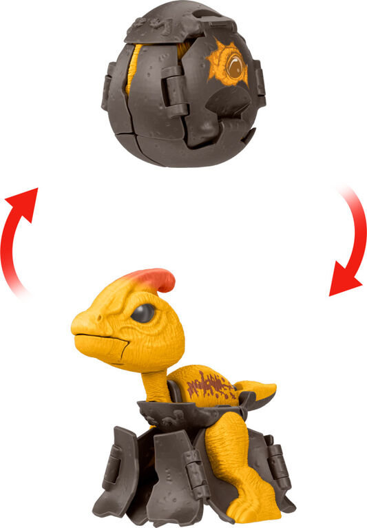 Jurassic World Egg to Parasaurolophus Transforming Toy, Hidden Hatchers with Colour Adapter