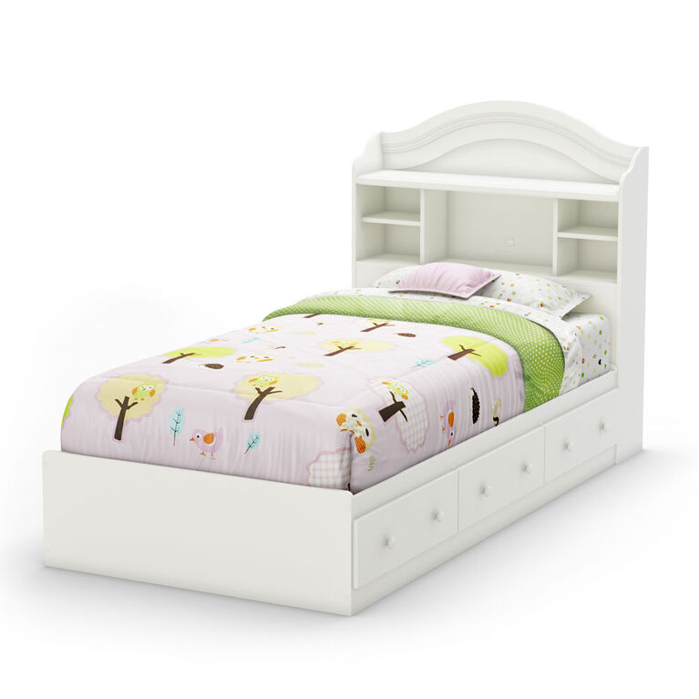 Savannah Bookcase Headboard With Storage Pure White Toys R Us
