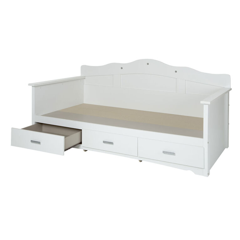 Tiara Daybed with Storage- Pure White