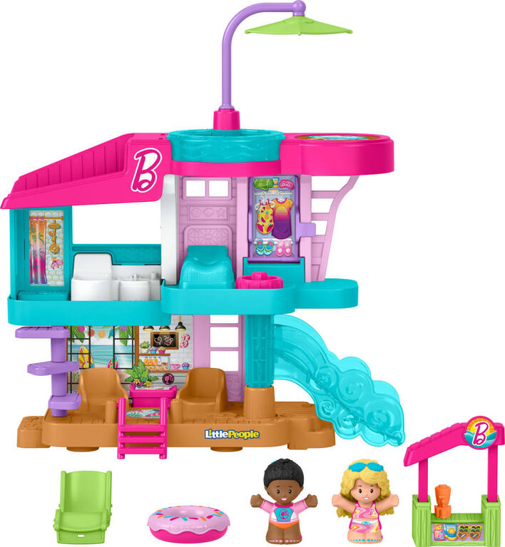 Fisher-Price-Coffret Maison de plage Barbie Little People-2figurines