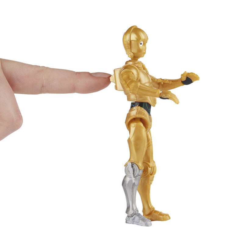 Star Wars Galaxy of Adventures - Figurine articulée C-3PO de 12,5 cm qui tombe en morceaux