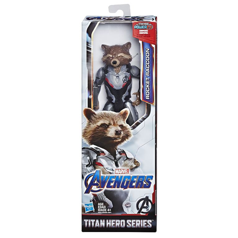 Marvel Avengers: Endgame Titan Hero Series Rocket Raccoon with Titan Hero Power FX Port