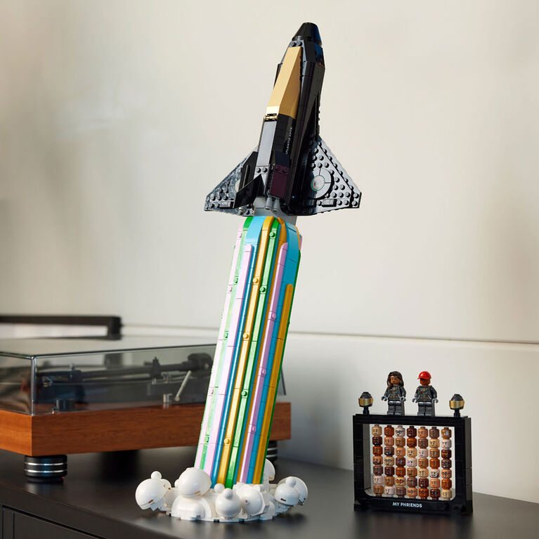 LEGO Icons Over the Moon with Pharrell Williams Building Set - Model Space Shuttle - with 49 Interchangeable Character Heads - 10391