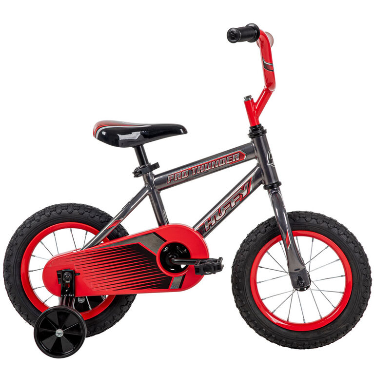 Huffy Pro Thunder 12-inch Bike, Grey and Red - R Exclusive