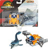 Matchbox Jurassic World Dino Transporter, Toy Car or Truck & 1-2 Mini Dinosaurs (Styles May Vary)