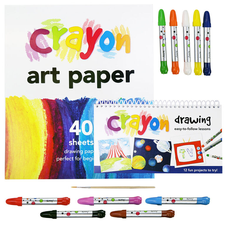 SpiceBox Children's Art Kits Petit Picasso Crayon Art - English Edition
