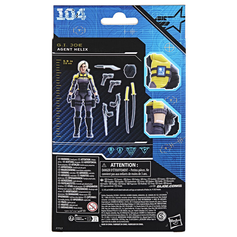 G.I. Joe Classified Series Agent Helix, Collectible G.I. Joe Action Figure (6 Inch), 104