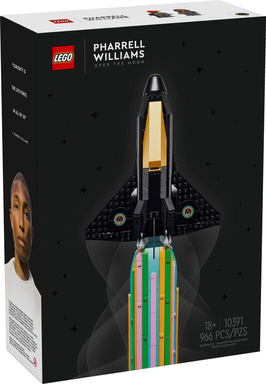 LEGO Icons Over the Moon with Pharrell Williams Building Set - Model Space Shuttle - with 49 Interchangeable Character Heads - 10391