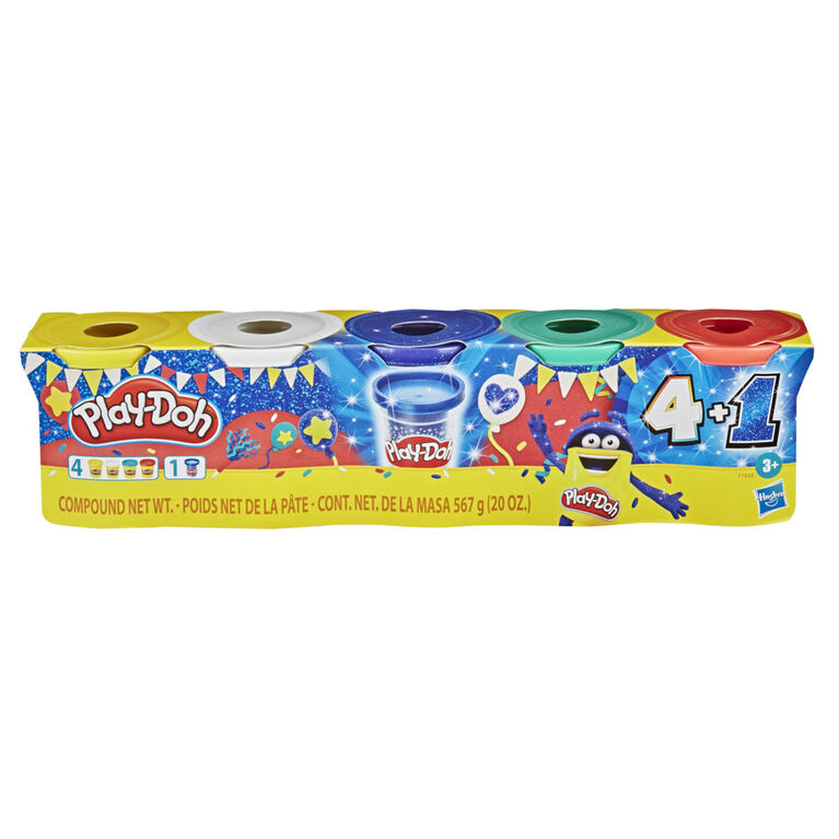 Play-Doh Sapphire Celebration 5-Pack of Modeling Compound Blue Sapphire Sparkle, Green, Red, White, and Yellow