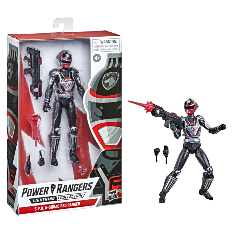 Power Rangers Lightning Collection, Ranger Rouge, figurine articulée de collection Escouade A S.P.D.