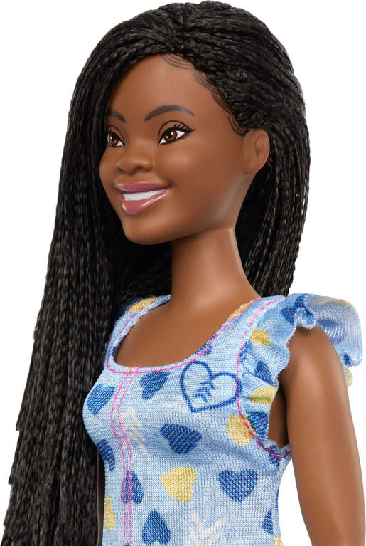 Barbie Fashionistas Doll #229, Barbie Doll with Down Syndrome Wearing Heart-Print Dress