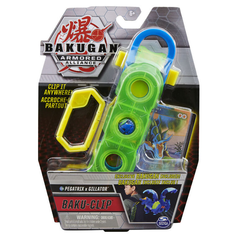 Bakugan, Baku-Clip Storage Accessory with Exclusive Fused Pegatrix x Gillator Bakugan - R Exclusive