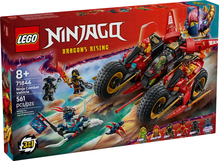 LEGO NINJAGO Ninja Combat Vehicle - 3 in 1 Building Toy for Kids, Boys & Girls, Ages 8+ - 71844
