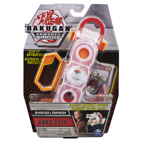 Bakugan, Accessoire de rangement Baku-Clip avec Bakugan Fusion Howlkor x Ramparian - Notre exclusivité