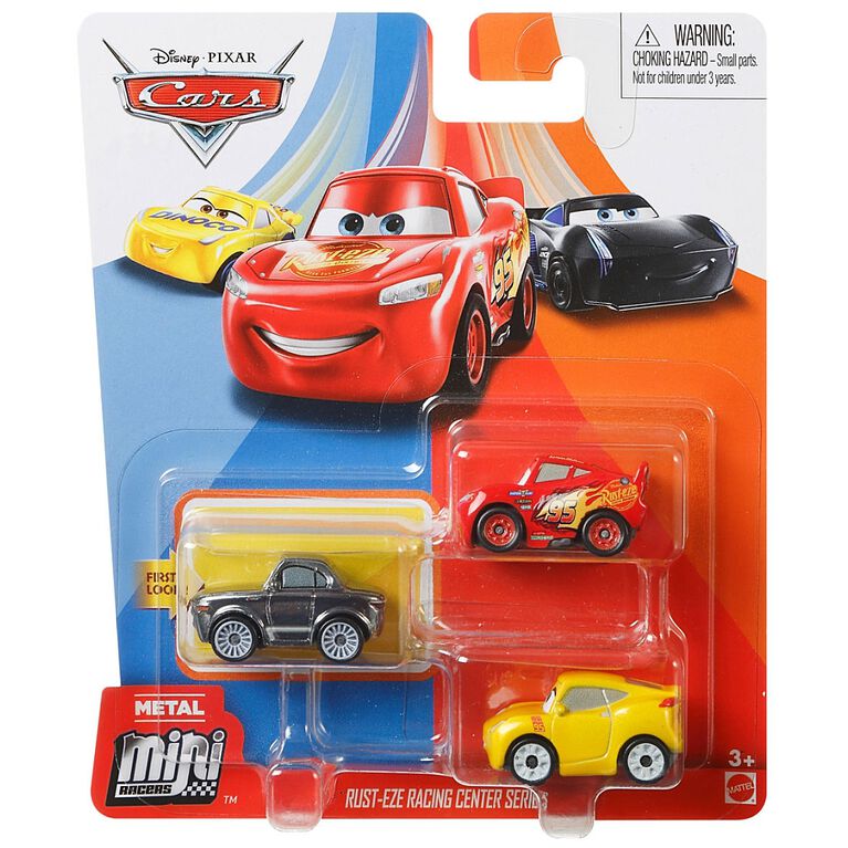 Disney/Pixar - Les Bagnoles - Mini Véhicules - Coffret de 3 - Série Centre de course Rust-eze