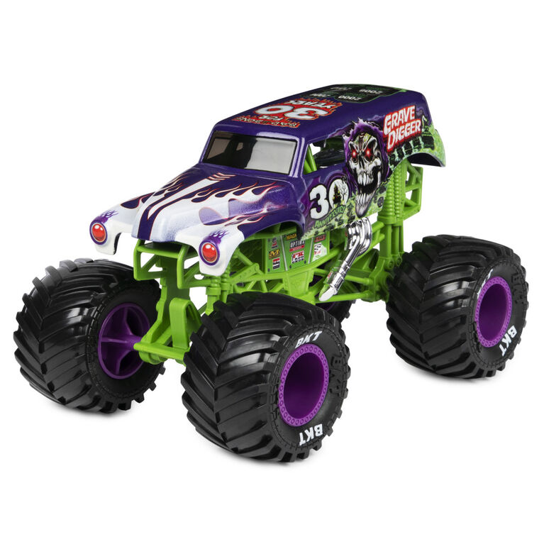 Monster Jam, Official Grave Digger Monster Truck, Die-Cast Vehicle, 1:24 Scale