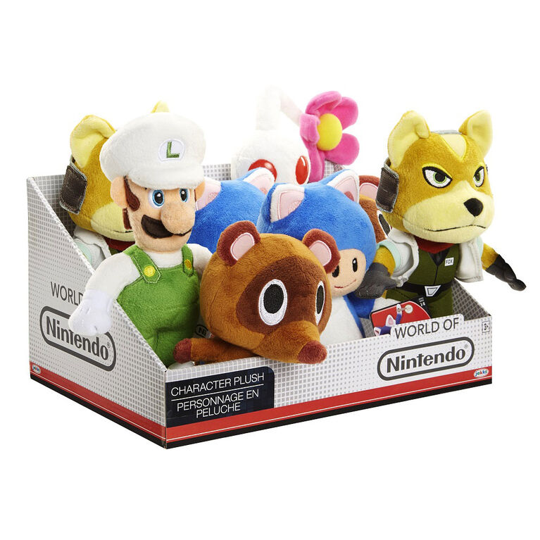 Nintendo -  World of Nintendo Plush Wave 6 - Fire Luigi, White Pikmin,Timmy and Tommy, Star Fox and Toad Chat