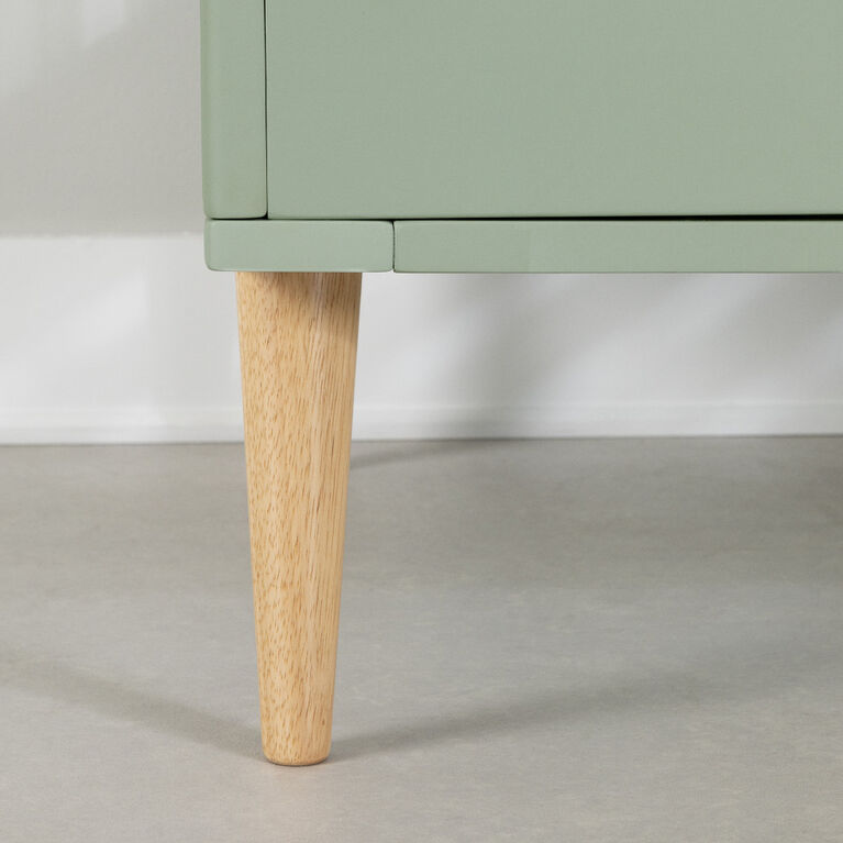 Balka Lit de bébé avec hauteur ajustable Vert sauge