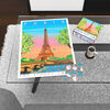 Spin Master Puzzles, Paris France 300-Piece Jigsaw Blueboard Puzzle Eiffel Tower Sunset Travel Series with Poster