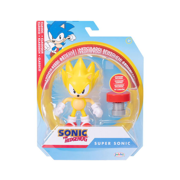 Sonic 4 Inch Figure - Super Sonic with Red Spring