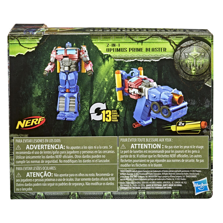 Transformers: Rise of the Beasts, Blaster Optimus Prime 2 en 1 avec mode figurine de 17,5 cm