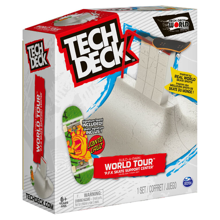 Tech Deck, Build-A-Park World Tour, P.F.K Skate Support Center, Coffret rampe avec fingerboard Signature
