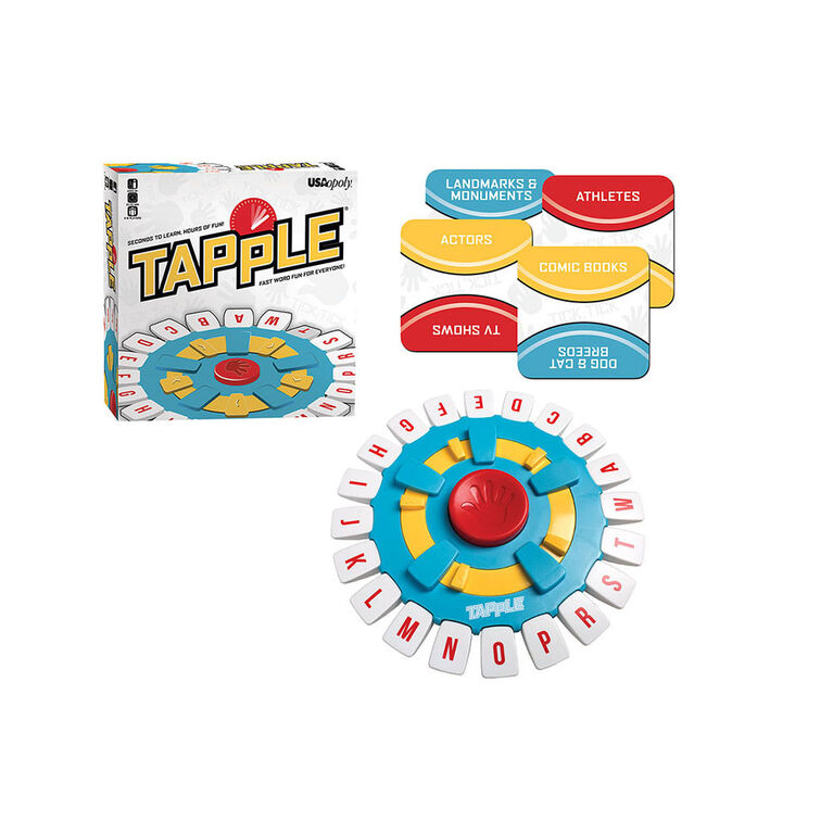 Tapple Word Game by USAopoly, Fast-Paced Family Board Game, 2 - 8 Players  Ages 8 and up