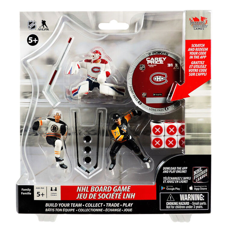 NHL Board Game Evgeni Malkin, Torey Krug and Carey Price Starter Pack