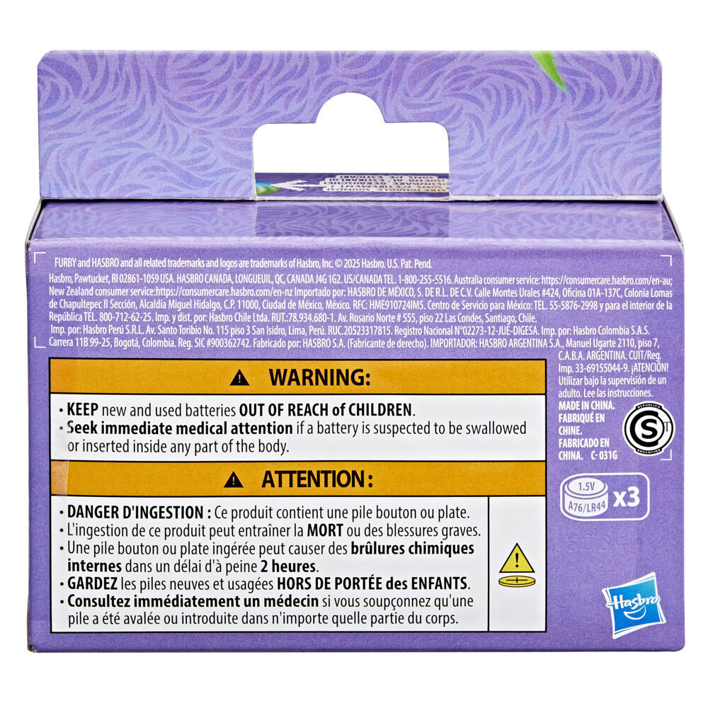 Furby DJ Furblets Can-Dee-Swirl Mini Electronic Plush Toy with Funny Stretchable Sound Effects & Music, Speaks Furbish, Pink, Blue & Purple