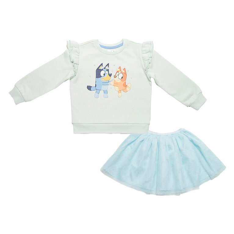 Bluey - 2 Piece Combo Set - Light Green and Blue - Size 4T - Toys