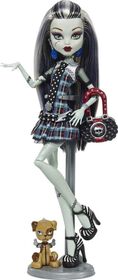 Monster High-Poup&eacute;e Frankie Stein, avec socle et accessoires