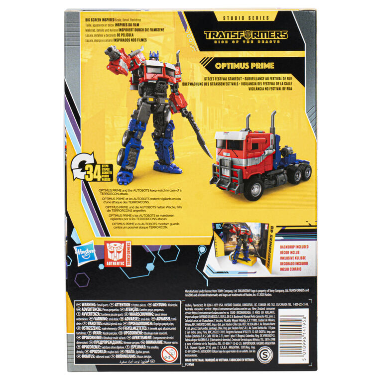 Transformers Generations Studio Series Buzzworthy Bumblebee 102BB, figurine Optimus Prime de 16,5 cm, classe Voyageur - Notre exclusivité