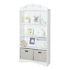 Tiara 4-Shelf Bookcase- Pure White
