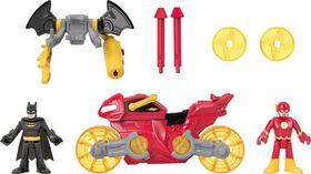 Fisher-Price Imaginext DC Super Friends Batman and The Flash Figure Set with Transforming Motorcycle, 8 Pieces