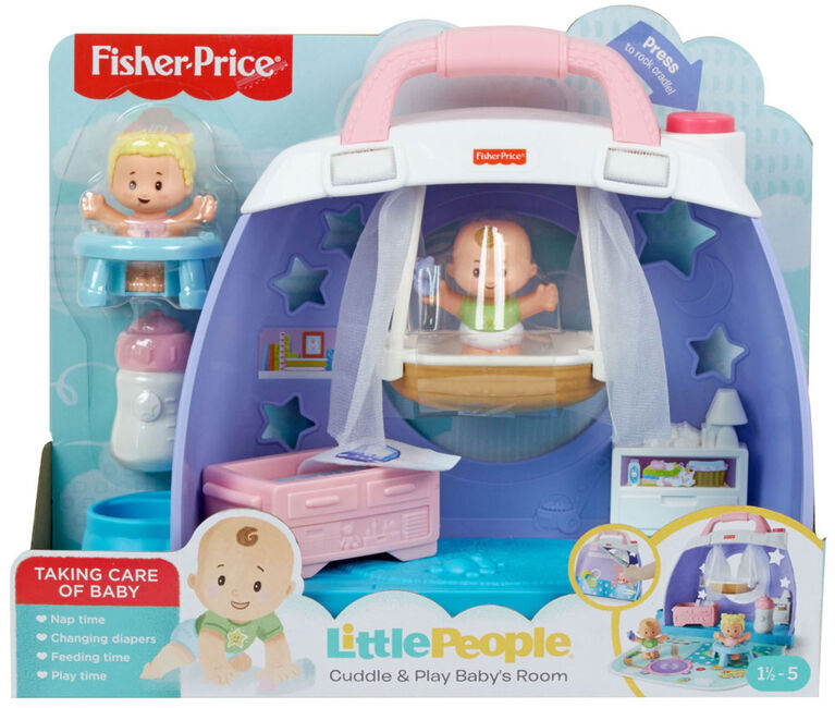 Fisher-Price - Little People - Bébés - Chambre de bébé Câlins et jeux