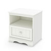 Savannah 1-Drawer Nightstand Pure White