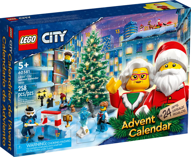 Le calendrier de l'Avent LEGO City 2023 Ensemble de jeu de construction (258 pièces)