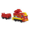 Mighty Express, Petit train Push and Go Nate le rapide avec wagon de cargaison, jouets pour enfants à partir de 3 ans