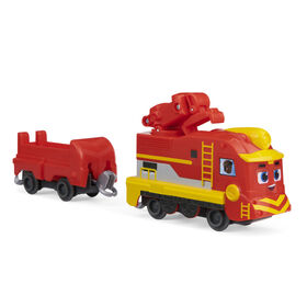 Mighty Express, Freight Nate Push and Go Toy Train with Cargo Car
