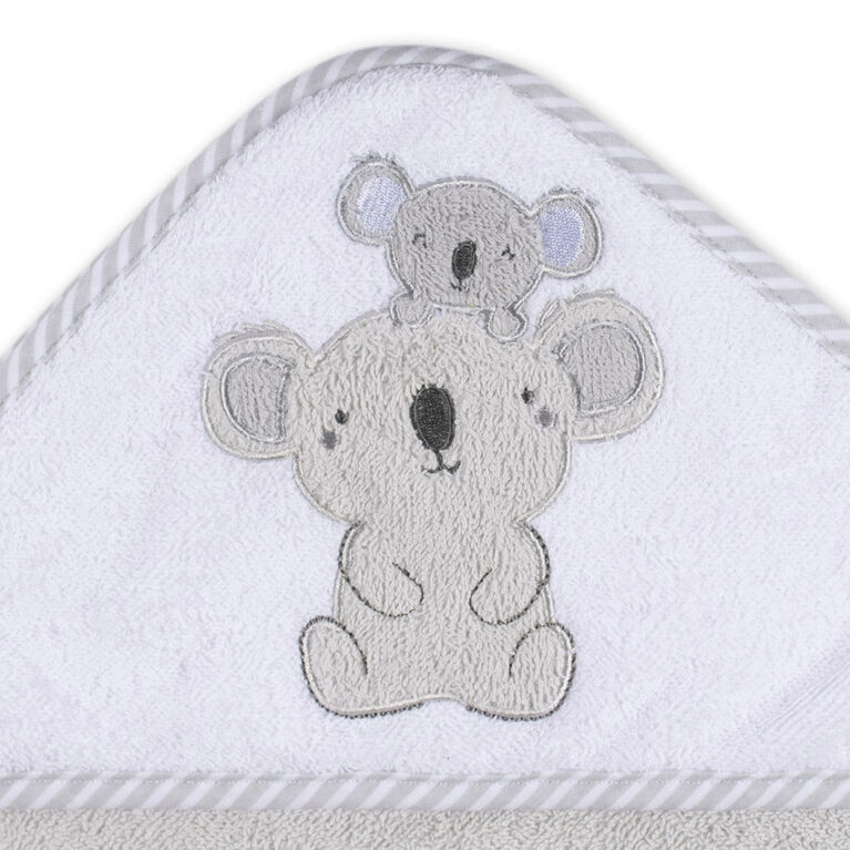 Koala Baby - Serviette à capuche tissée ours - Lot de 2