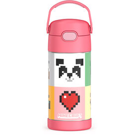 Bouteille d'eau FUNtainer avec paille, Minecraft Girl, 12oz