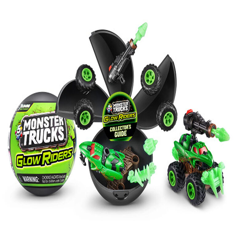 Zuru 5 Surprise Monster Trucks Glow Riders Series 2 Mystery Collectible Capsule (Styles May Vary)