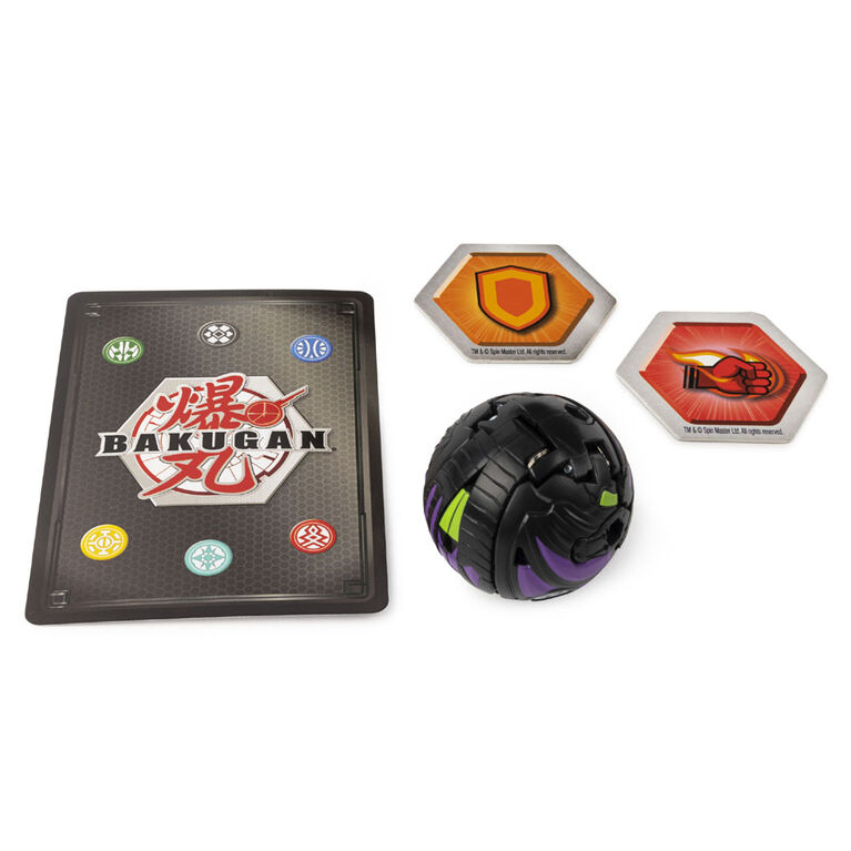 Bakugan, Baku-Storage Case with Nillious Collectible Action Figure and Trading Card, Black