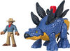 Imaginext Jurassic World Dominion Stegosaurus Dinosaur and Dr. Grant Figure