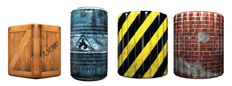 Bunkr Battlezones Emballage Competition - Terrain De Jeu Gonfable - 4 Pièces